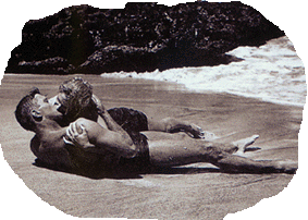 The Kiss in The Famous Film "From Here To Eternity"